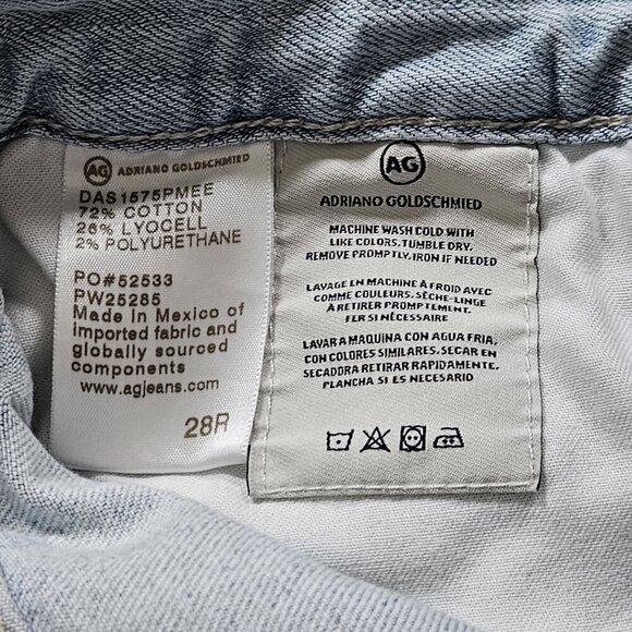 AG Adriano Goldschmied Jeans Womens 28R Blue High Rise Ex Boyfriend Slouchy Slim - Picture 12 of 16